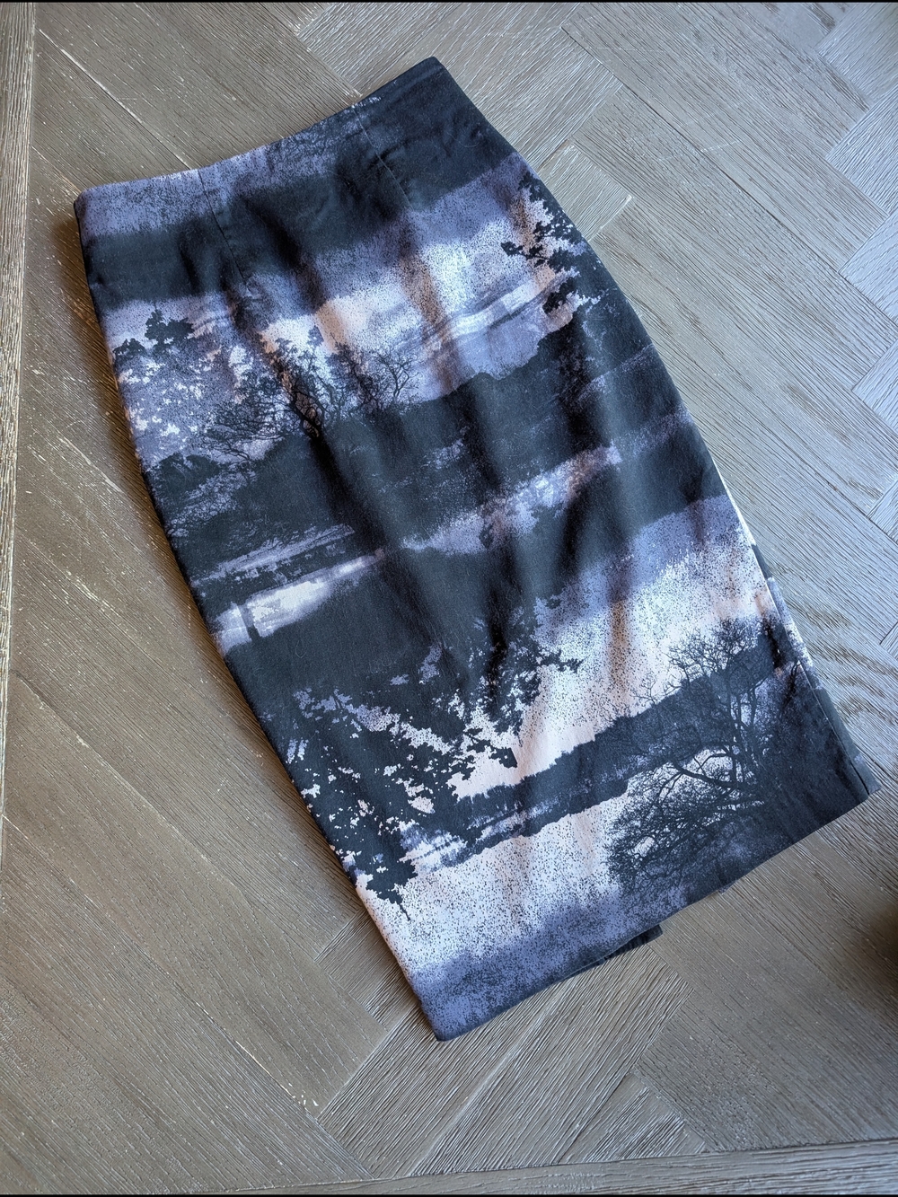 Printed Pencil Skirt
